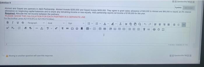  Question 9 3 Aline and Sayed we partners in Ass Partnership