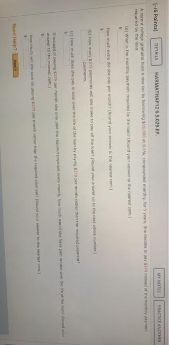 college graduate buys a new car by borrowing $18,000 at 8:4%, compounded