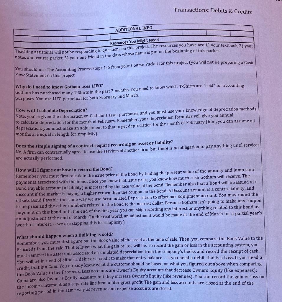 TITLES to complete the General Journal. You may not use all names