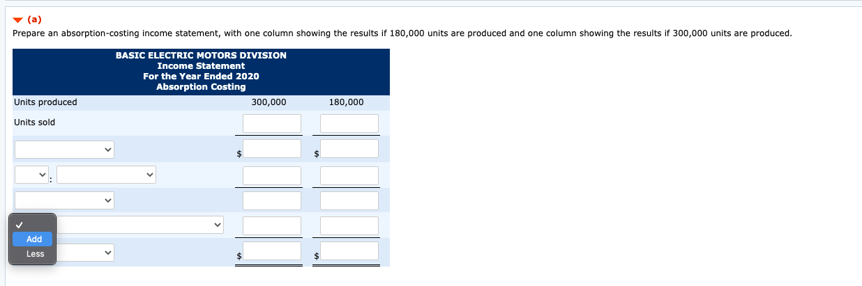 0 Expected sales in units 180,000 Selling price per unit $7 Variable