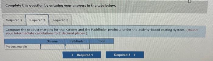 Data concerning these two product lines appear below. 12:59 Xtreme Pathfinder Selling