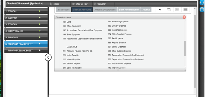 How Bank reconciliation and entries Instructions Chart of Accounts Amount Descriptions Bank