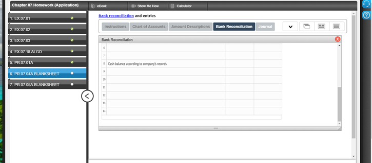 cash deposited was $29,175, and checks written totaled $40,520. The bank statement