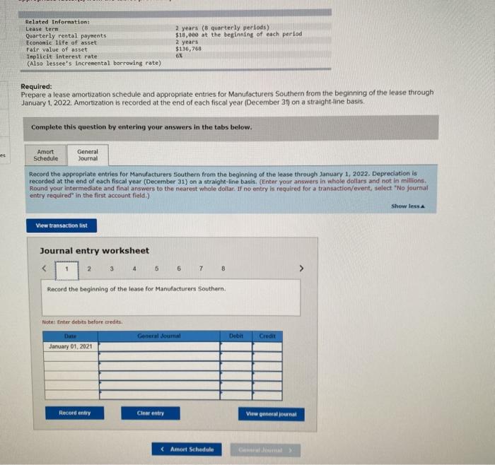 took pics of each transaction. Exercise 15.6 (Algo) Finance lease;lessee (LO15-2) Manufacturers