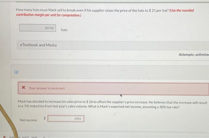 20 and sells them for $ 25. Mark's current breakeven point is