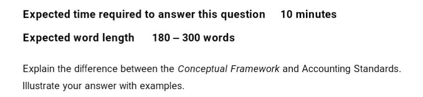  10 minutes Expected time required to answer this question Expected word