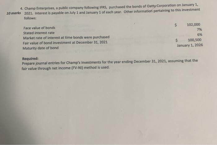 please do the required in question 4, prep journal entries using the