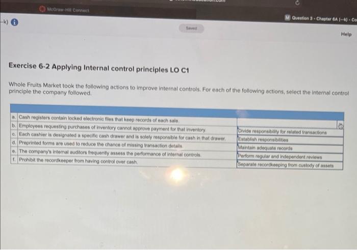 please answer question number 1 A? MOH Connect Question 3 - Chapter