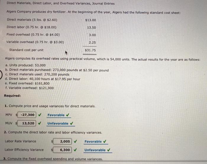  help with the entries please Direct Materials, Direct Labor, and Overhead