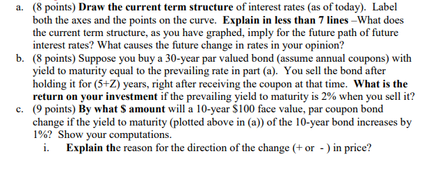 WHEN IT SAYS (5+Z) IN QUESTION B, USE 1 FOR Z. SO