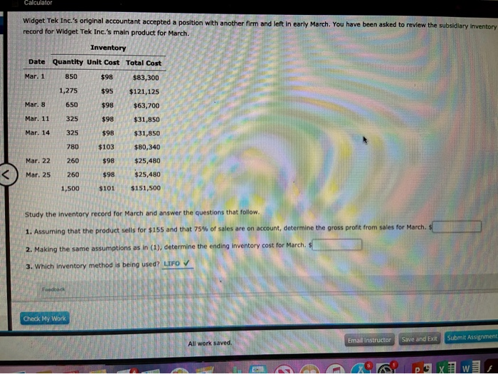  what do You mean need time? Calculator Widget Tek Inc.'s original