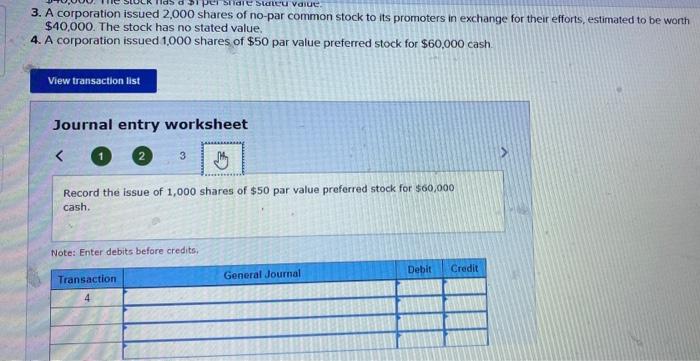 State Value 3. A corporation issued 2,000 shares of no-par common stock