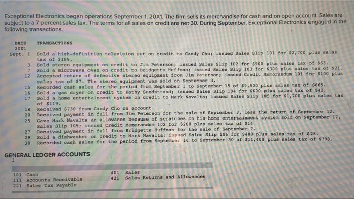  pls remember the "analyze" question Exceptional Electronics began operations September 1,