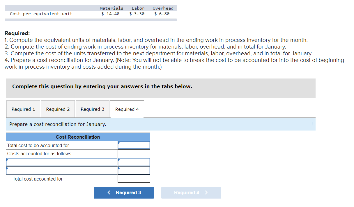 in process inventory and the costs added during January amounted to $653,652