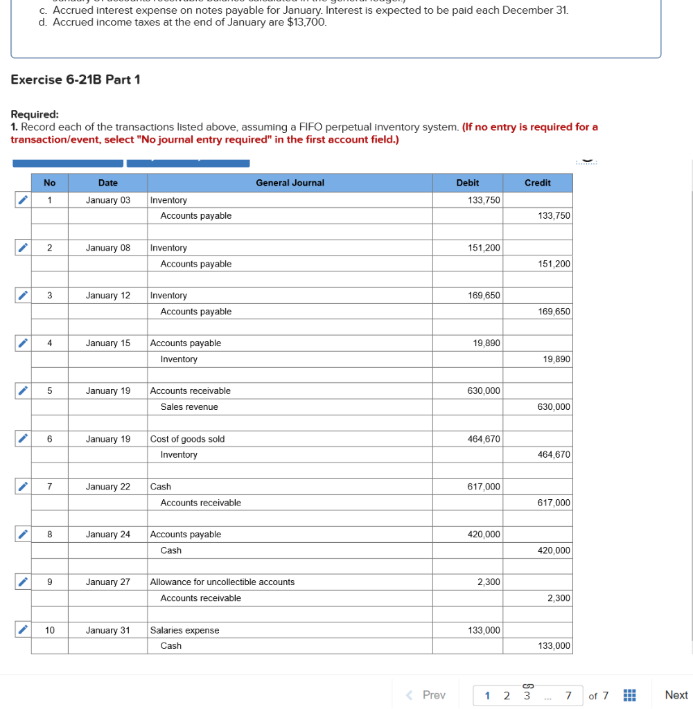 Complete the accounting cycle using inventory transactions (LO6-2, 6-3, 6-5, 6-6, 6-7)