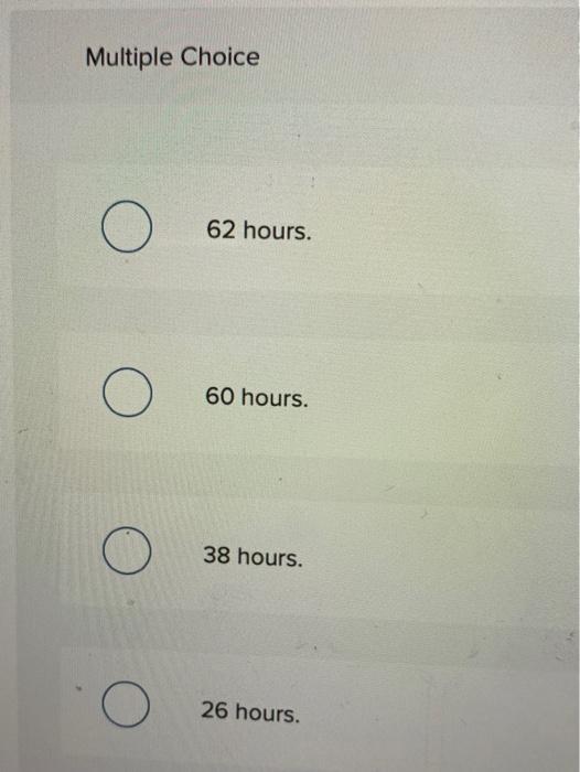 time Inspection time Hours 30 24 2 2 4 The throughput time