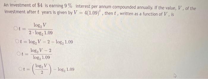 i need help with my homework! please help asap! An investment of