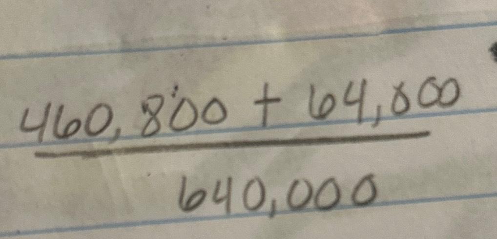  460,800+64,000640,000 