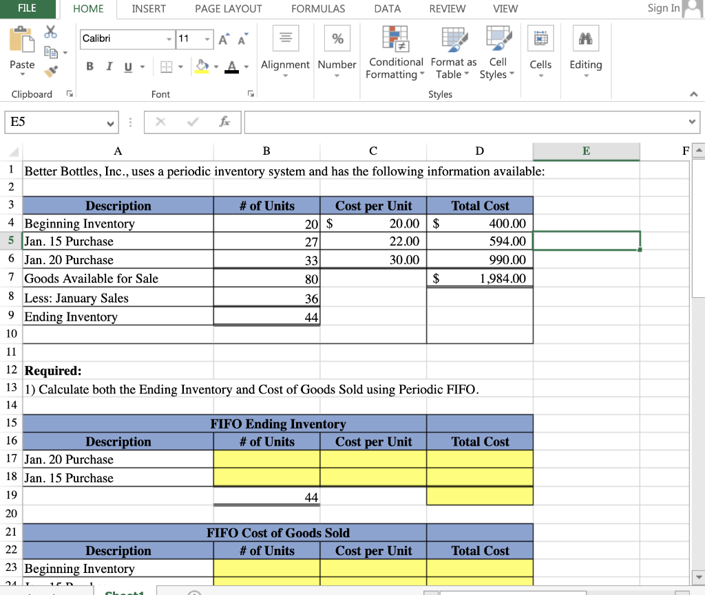 Accounting FILE HOME INSERT PAGE LAYOUT FORMULAS DATA REVIEW VIEW Sign In