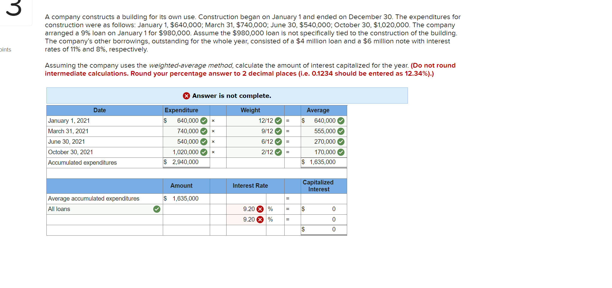 Tried everything please help 3 A company constructs a building for its