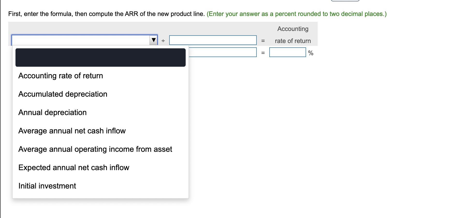 an investment of $1,460,000. Managers estimate that this investment will have a