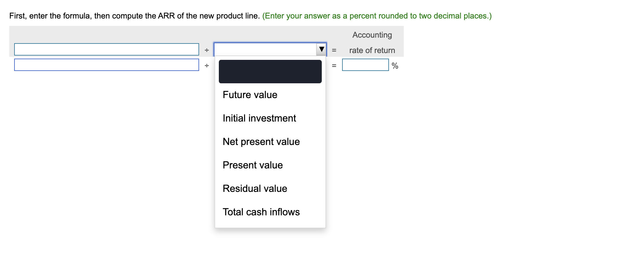 10-year life and generate net cash inflows of $315,000 the first year,