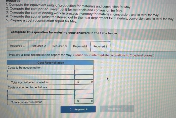 during May Pounds completed and transferred out Pounds in process, May 31;