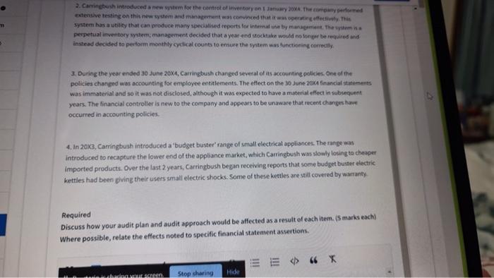 a large listed company which makes small electrical appliances. It is late