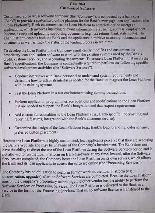  1. Do the Software Services constitute a performance obligation, as defined
