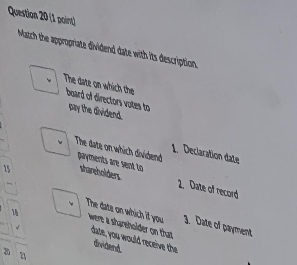 This is first-year university accounting, please answer quickly. Question 2011 point Match