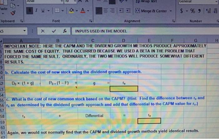  Anal ce Wrap lext General Paste Merge & Center $ -