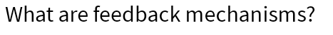 What are feedback mechanisms?