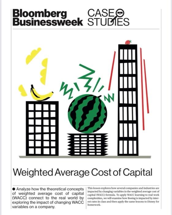  Bloomberg CASEO Businessweek STUDIES mizli W Weighted Average Cost of Capital