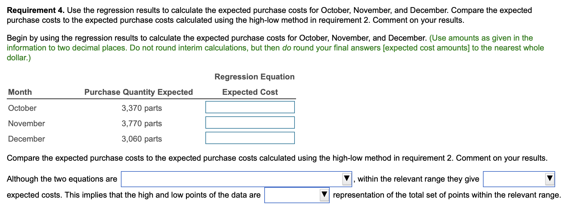 points all, two, zero req 4 different in both fixed and variable,