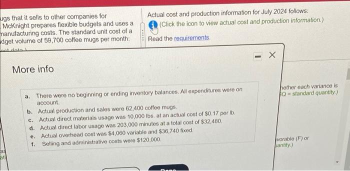 McKnight manufactures coffee mugs that it sells to other companies for customizing