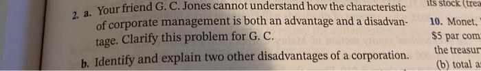 slope = -4 its stock trea 2. a. Your friend G. C.