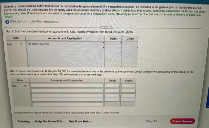  Journalize the transactions below that should be recorded in the general