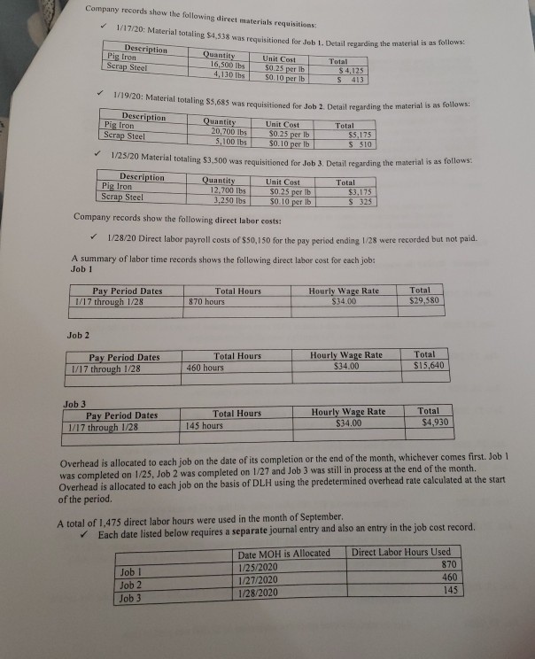 set is designed to enhance your understanding of job-order costing and accounting