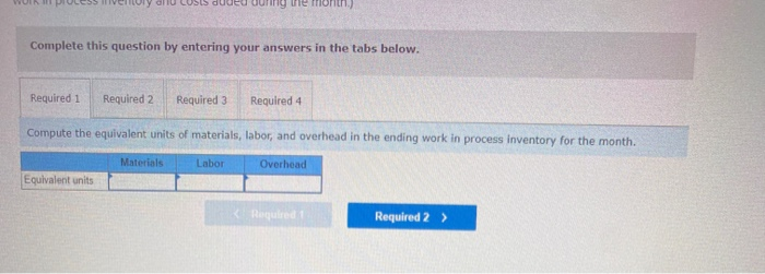 costing system. During January, the Delta Assembly Department completed its processing of