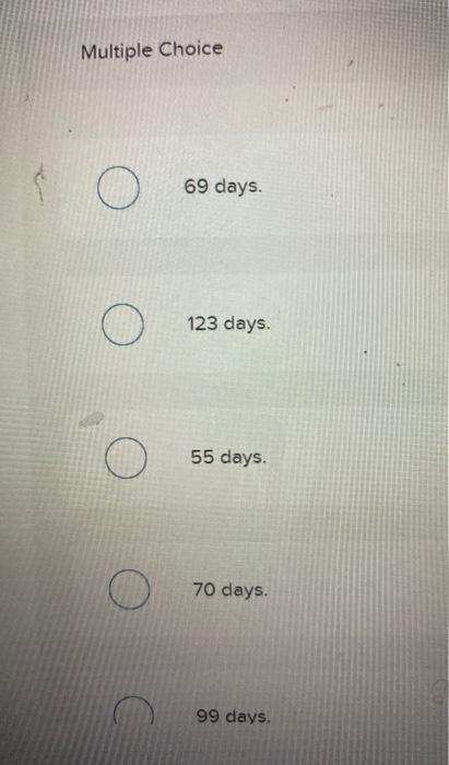 compute the cycle efficiency: Days' sales in accounts receivable Days' sales in