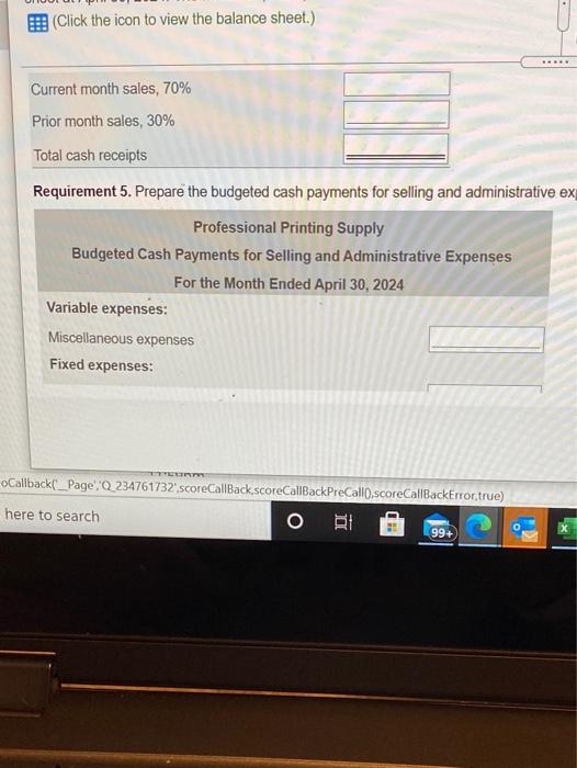 is $26,200, and in Accounts Payable is $11,600. Read the requirements. Requirements