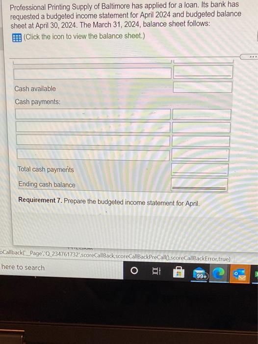 of cash payments for the first quarter of 2024. 2. Prepare Langley