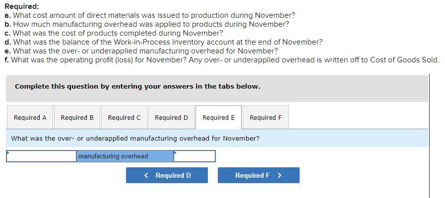 Inventory BB (11/1) 81,000 181,000 121,000 Applied Manufacturing Overhead eBook 79,000 Print
