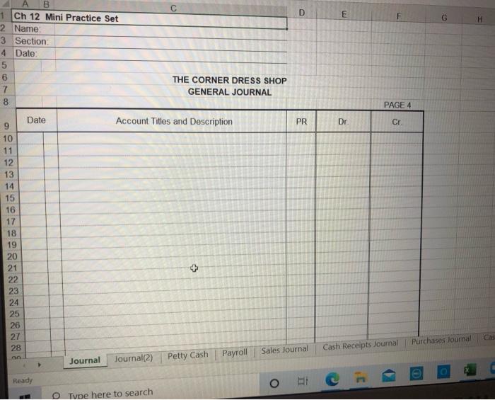 ort its fuld are the bookkeeper of The Corner Dress Shop and