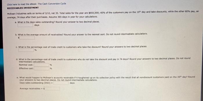  Click here to read the eBook: The Cash Conversion Cyde RECEIVABLES