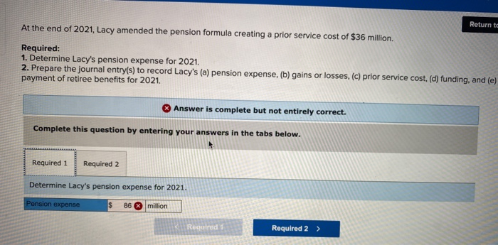 31, 2021, Lacy received the following information: Projected Benefit Obligation Balance, January