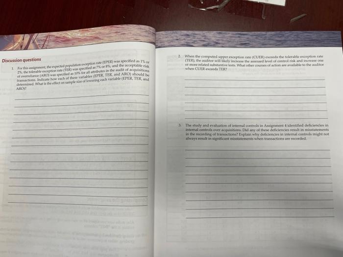  2. When the computed upper exception rate (CUER) exceeds the tolerable