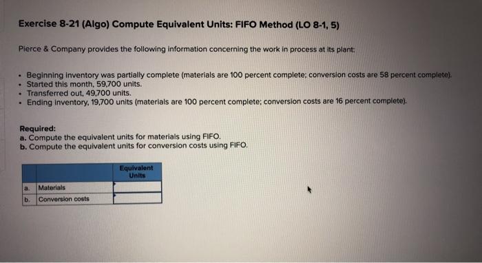 345 5 3 Exercise 8-21 (Algo) Compute Equivalent Units: FIFO Method (LO