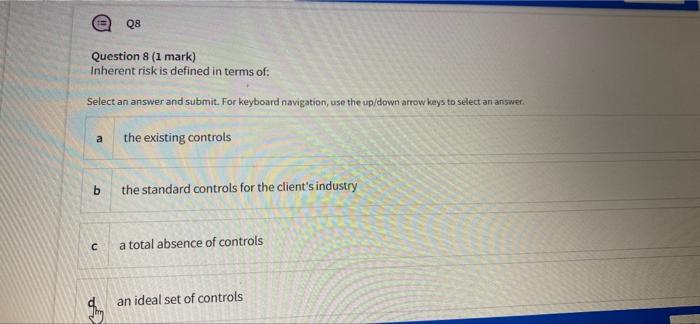 use the up/down arrow keys to select an answer. a and concealed