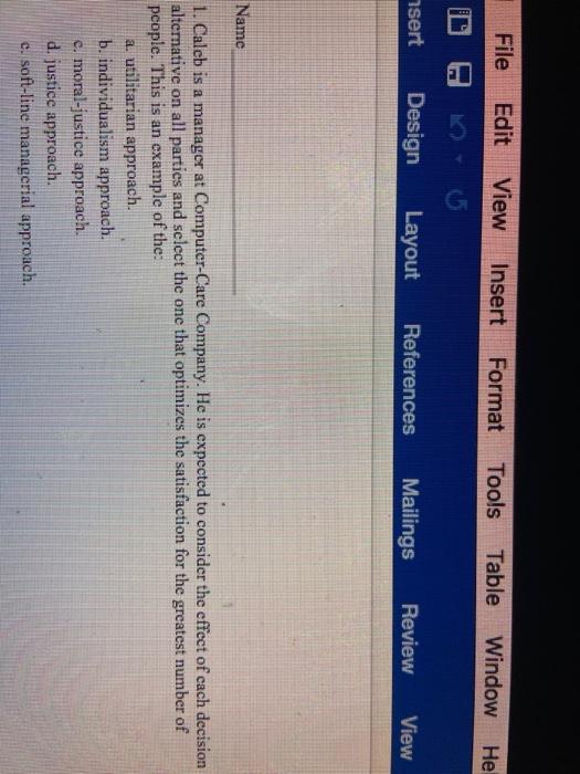  File Edit View Insert Format Tools Table Window He sert Design